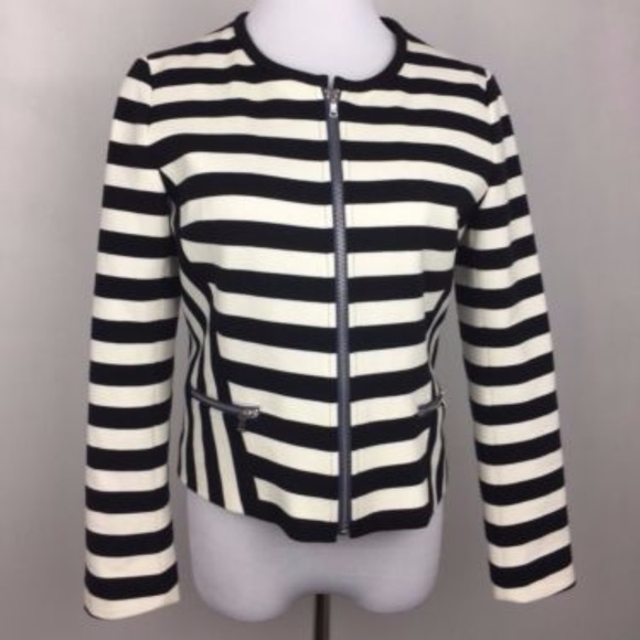 GAP Jackets & Blazers - GAP black and white striped blazer